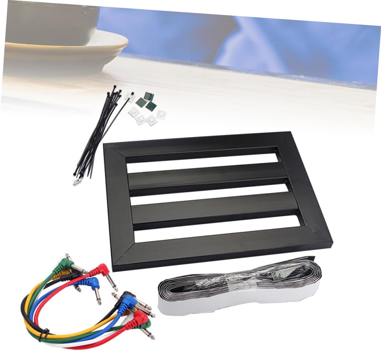 Small Guitar Effect Bracket Set Pasting Board for Effects Pedal Durable Compact Design Compatible Classic Moskyc Pedals Black Color