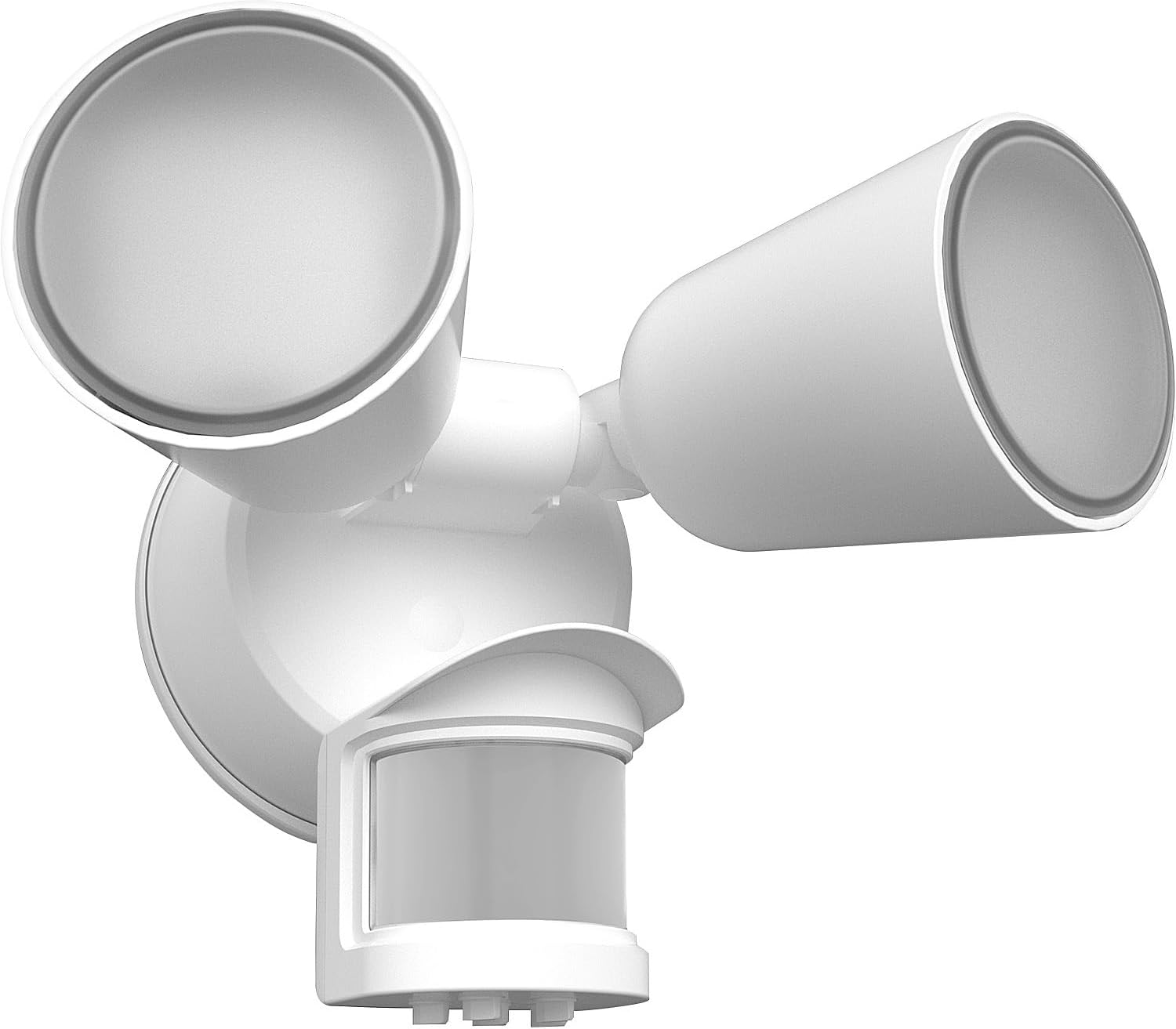 RAB LU160W Luminator Field-Adjustable Motion Sensing Floodlight, 3000K-5000K, Integrated Photocell (White)