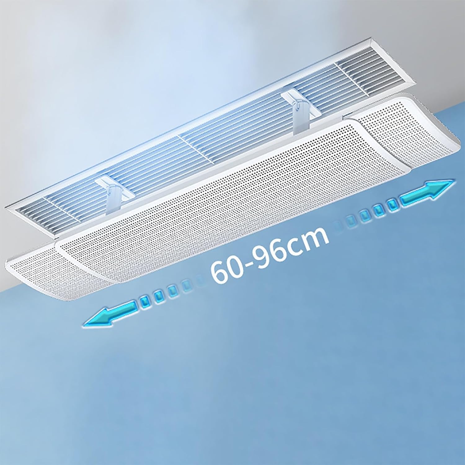 Adjustable Air Conditioner Deflector for Central AC - Universal Vent Cover with 3000 Dense Holes, Anti-Direct Blow Design