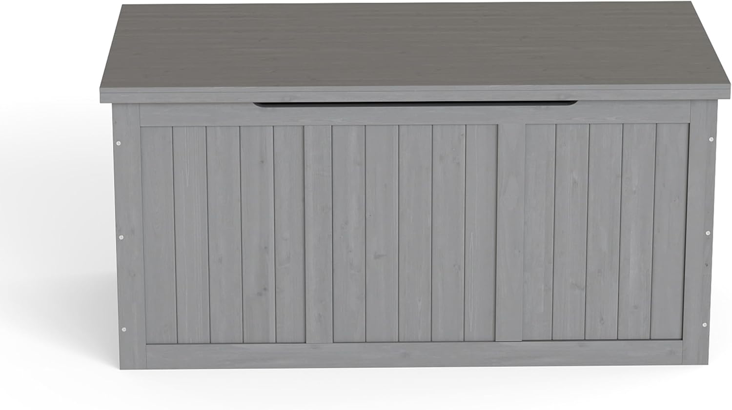 67 Gallon Outdoor Wooden Deck Box Solid Wood Storage Box Seat & Table Top for Patio Furniture Cushions, Pool Toys & Garden Tools (Grey)