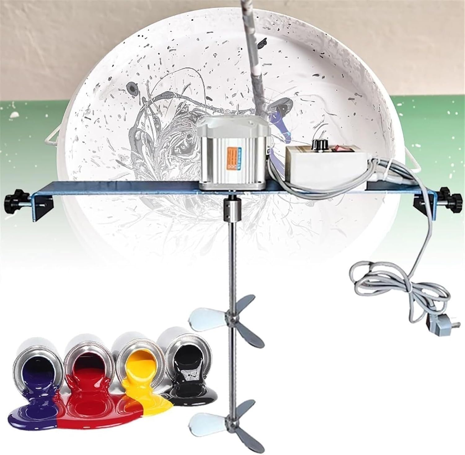 Ink Coating Mixing Tool, Electric Tank Barrel Paint Stirring Machine, Adjustable Speed, Low Noise, for Paint Coating Materials