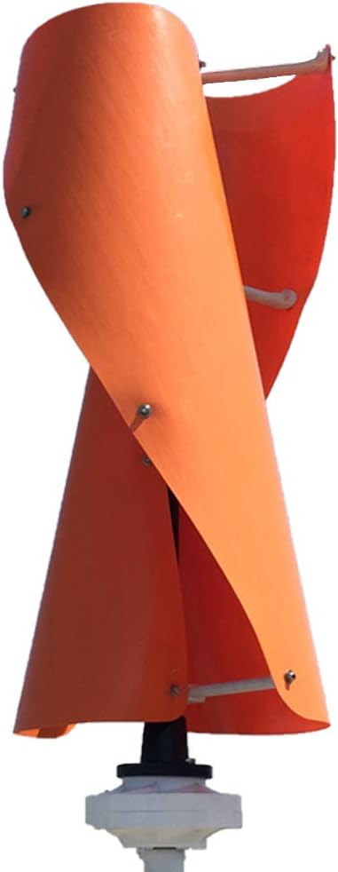 Wind Power Turbine Generator Vertical Wind Turbine Generator 3kw 4kw 6kw Vertical Axis Permanent Maglev Wind Turbine 12v 24v 48v with MPPT Control (Color : White, Size : Wind Turbine ONLY_24V)