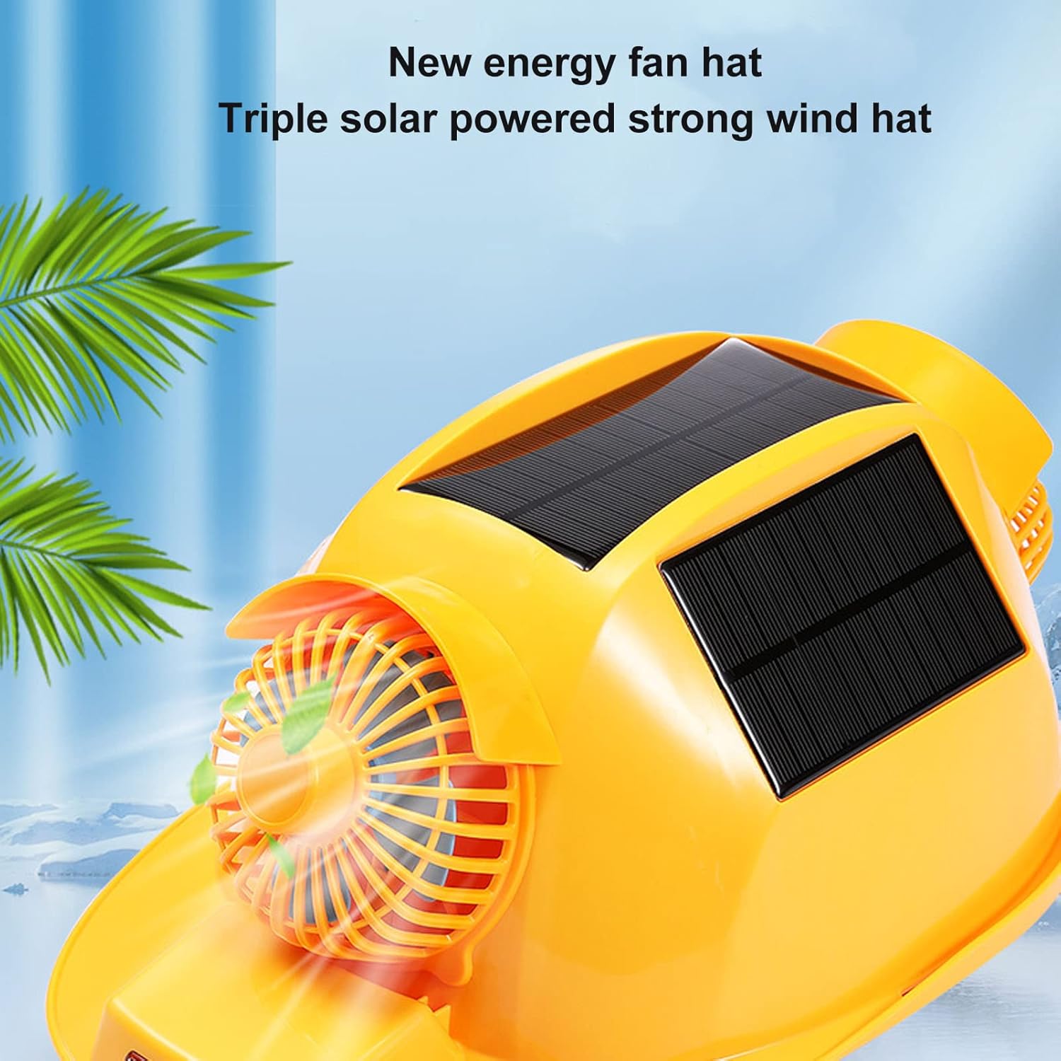 Ventilating Hard Hat Solar Power Double Fan Lightweight Bump Hat Helmet with Light for Construction Home Improvement