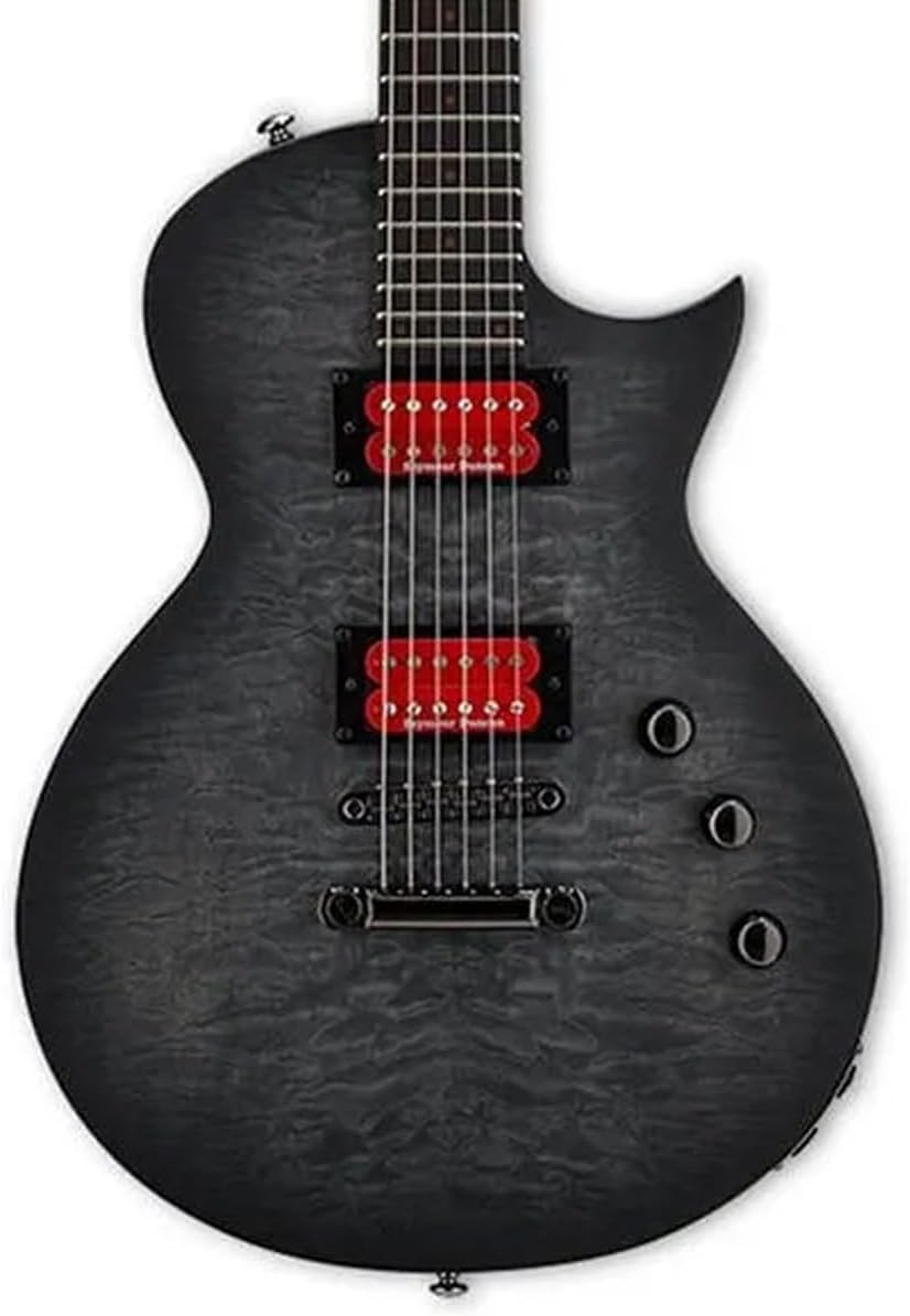 ESP LTD BB-600 Baritone Signature Series Ben Burnley Electric Guitar with Case, See Thru Black Sunburst Satin