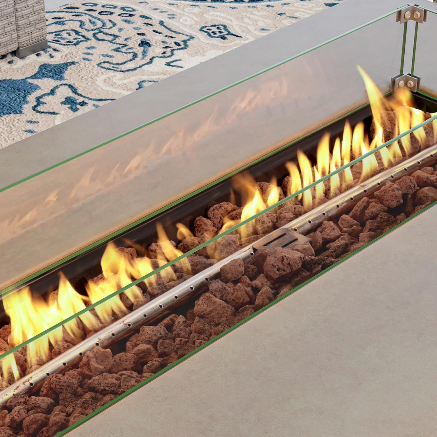 COSIEST Outdoor Propane Fire Pit Table 56