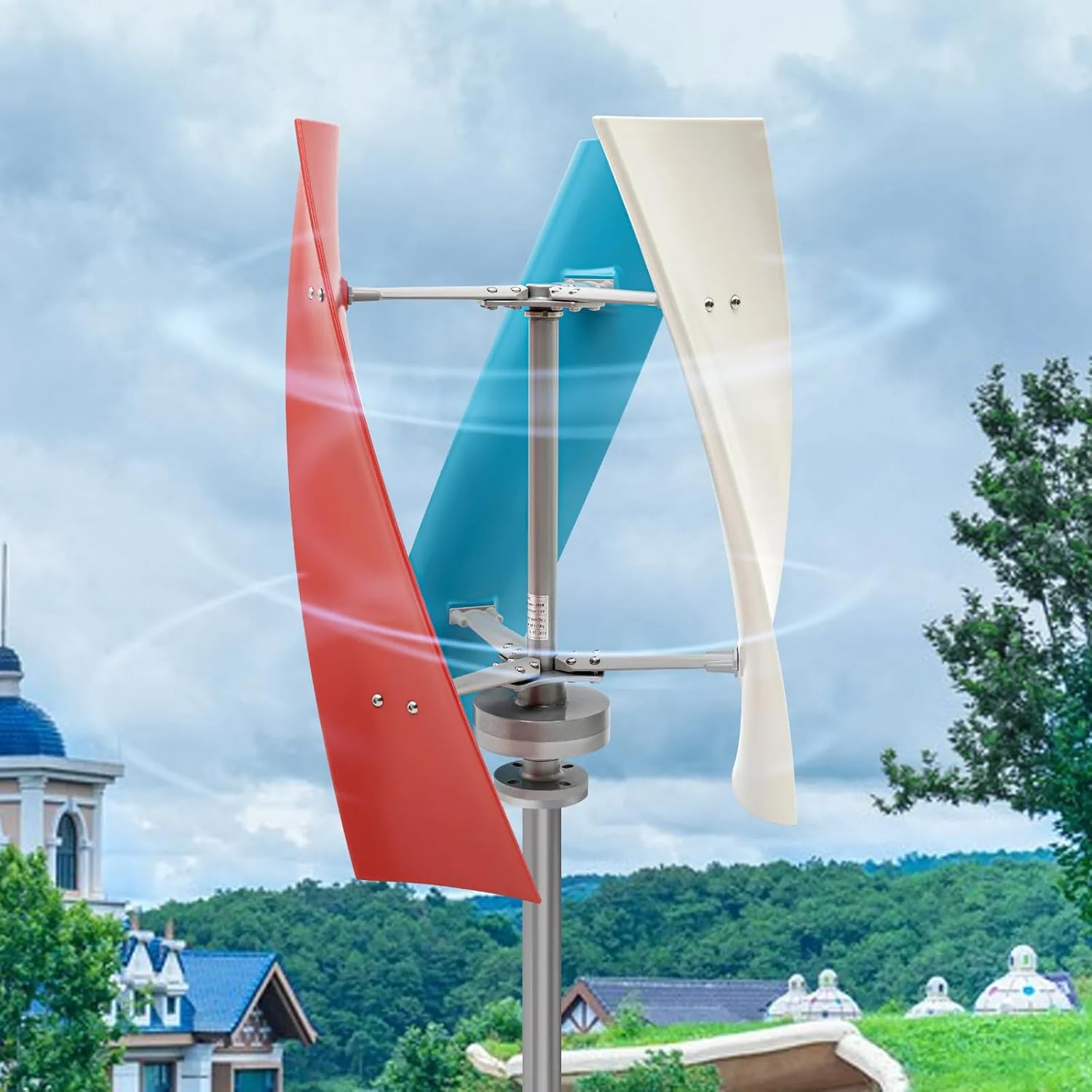 Helix Vertical Wind Turbine Wind Generator 12V 400W Windmill Small Wind Turbine Generator Kit for Boats, Gazebos, Cabins etc