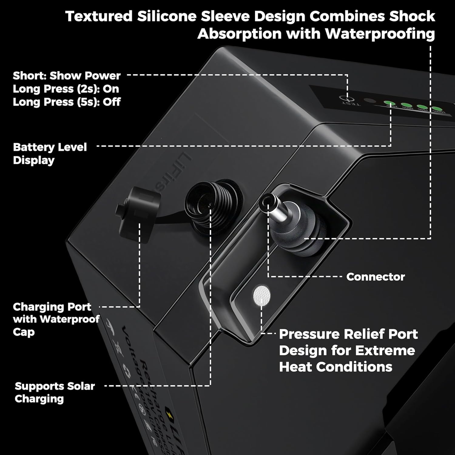 LiFirst® Starlink Mini Battery, 180Wh Portable Backup Power Supply with Up to 8–9 Hours Runtime, Supports Solar Charging (Grey, 180Wh)