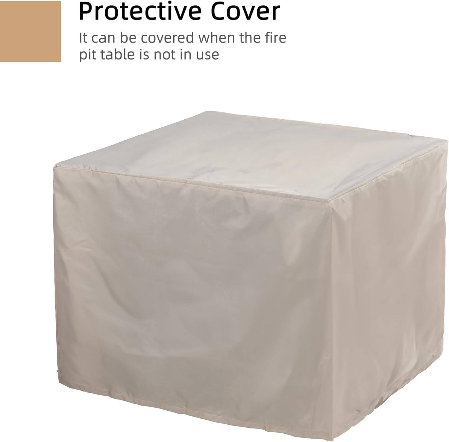 JAMFLY Propane Fire Pit Table Outdoor 28 Inch, Patio Gas Fire Pits 50,000 BTU with Lava Rocks, Waterproof Cover and Lid for Outside, Dark Gray