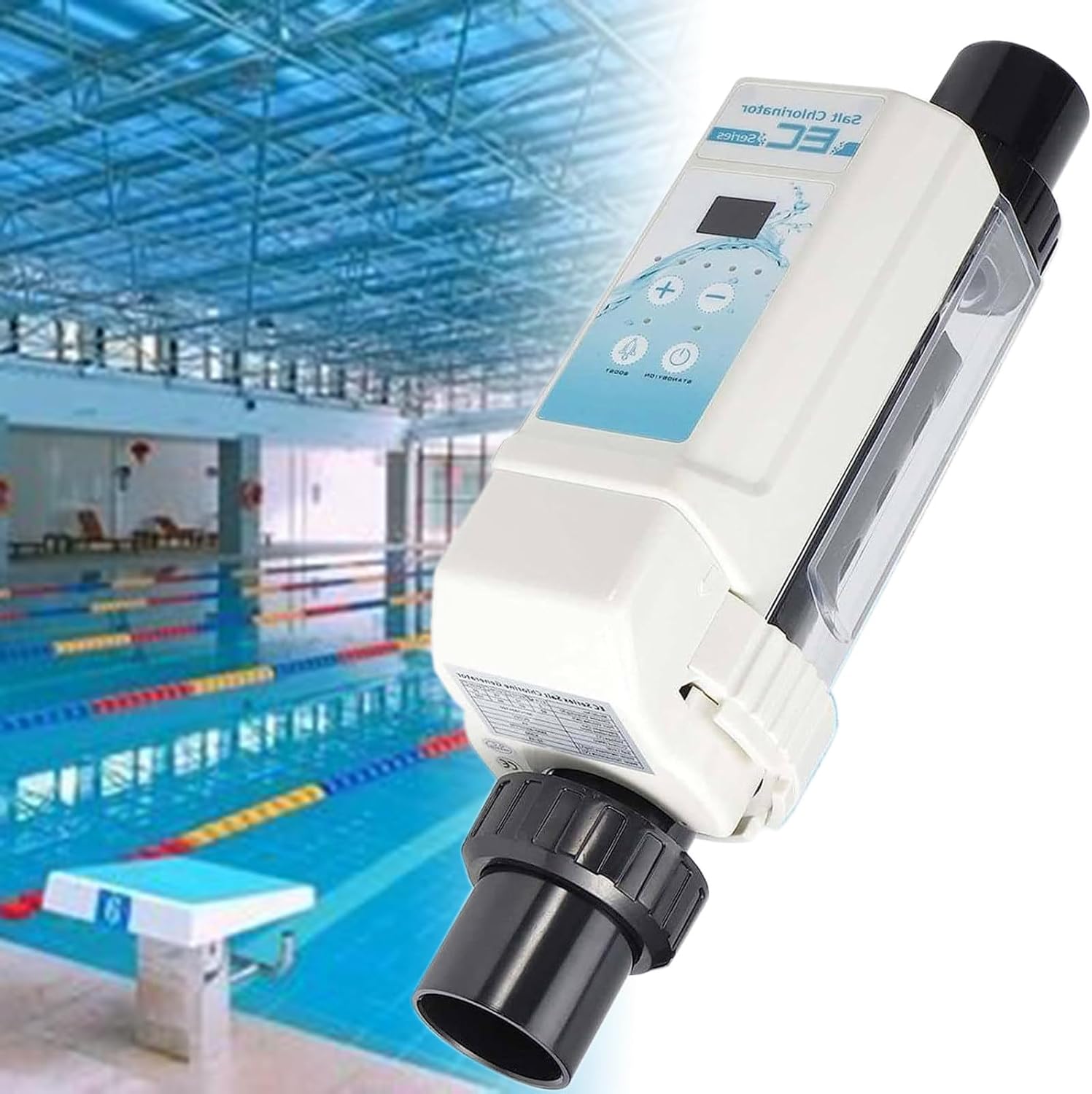 Saltwater Chlorinator,Auto Cleaning Salt Water Pool Chlorine Generator System,Complete Functions,Pool Chlorine Generator Chlorinator(20g/h)