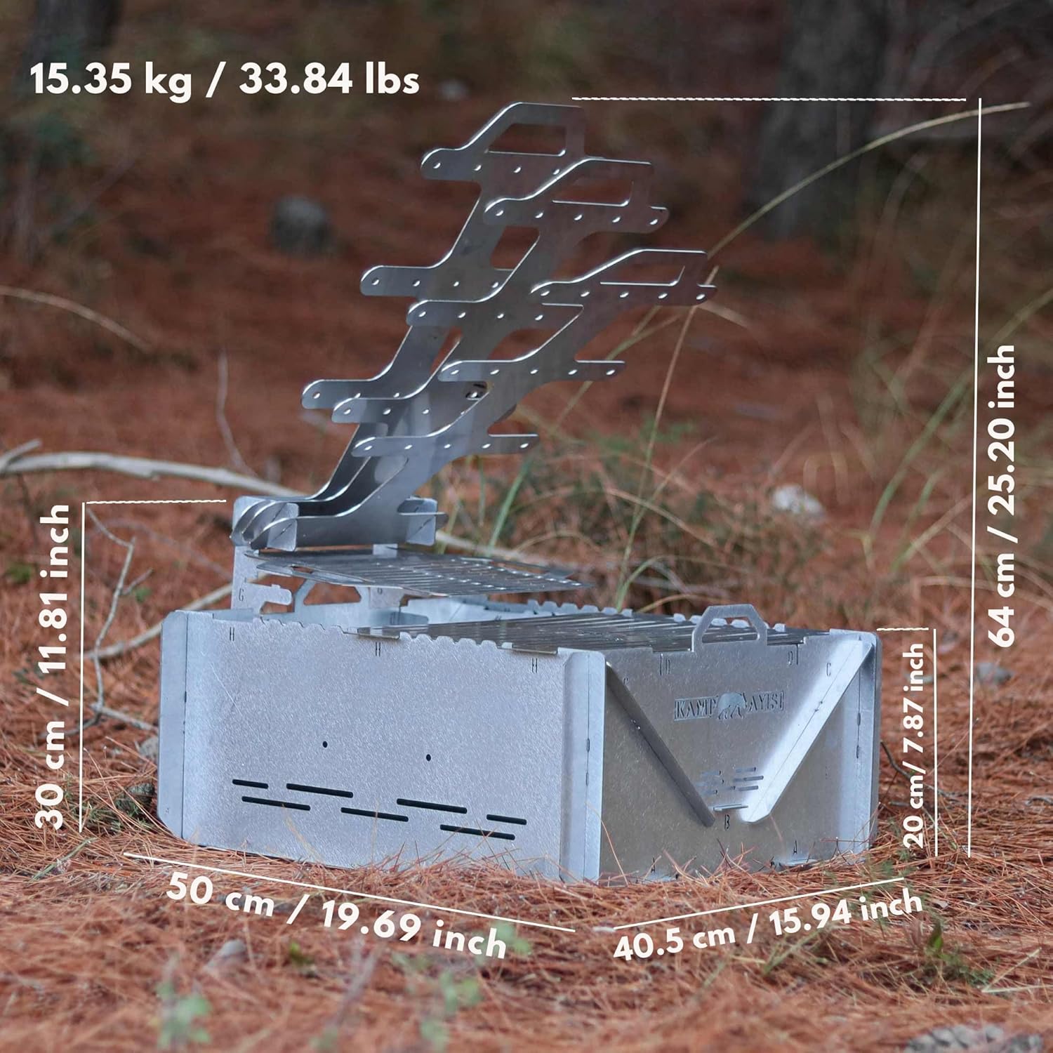 Fish Grilled BBQ & Fire Pit | Portable, Durable, 2mm Galvanized Steel | With Foldable Special Box