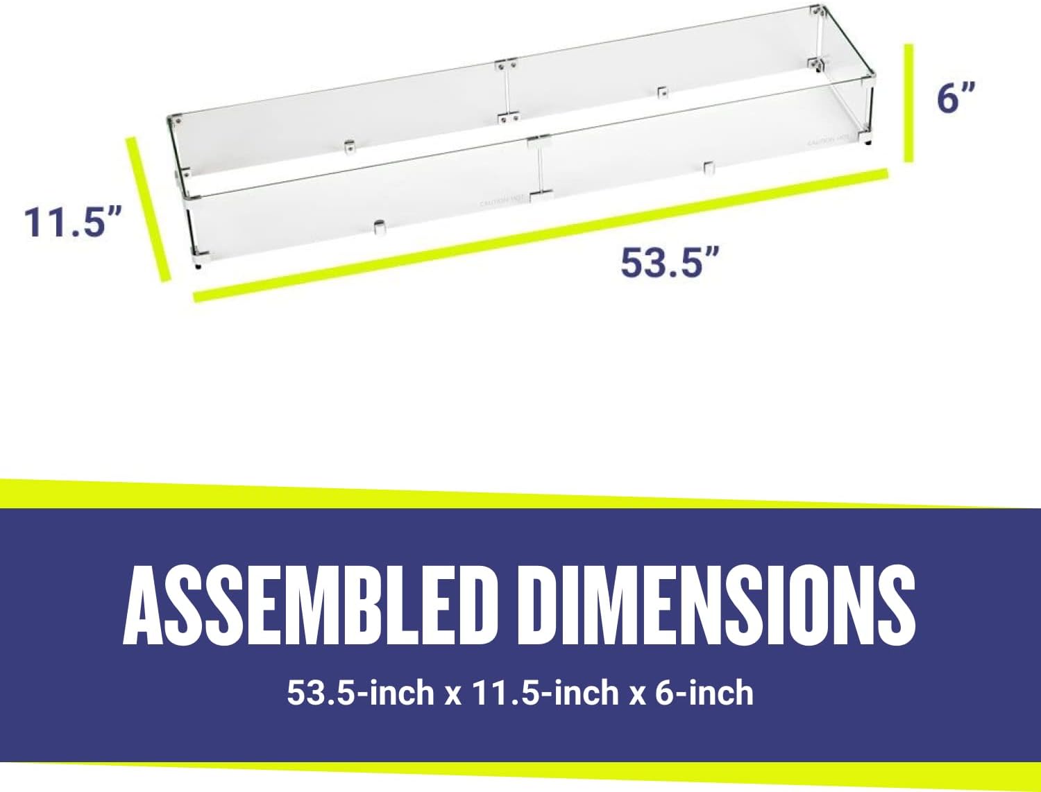 American Fireglass Tempered Glass Flame Guard for 48