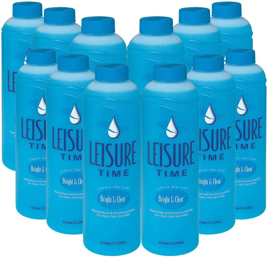 Leisure Time A-12 Bright and Clear Clarifier for Spas and Hot Tubs (12 Pack), 1 quart