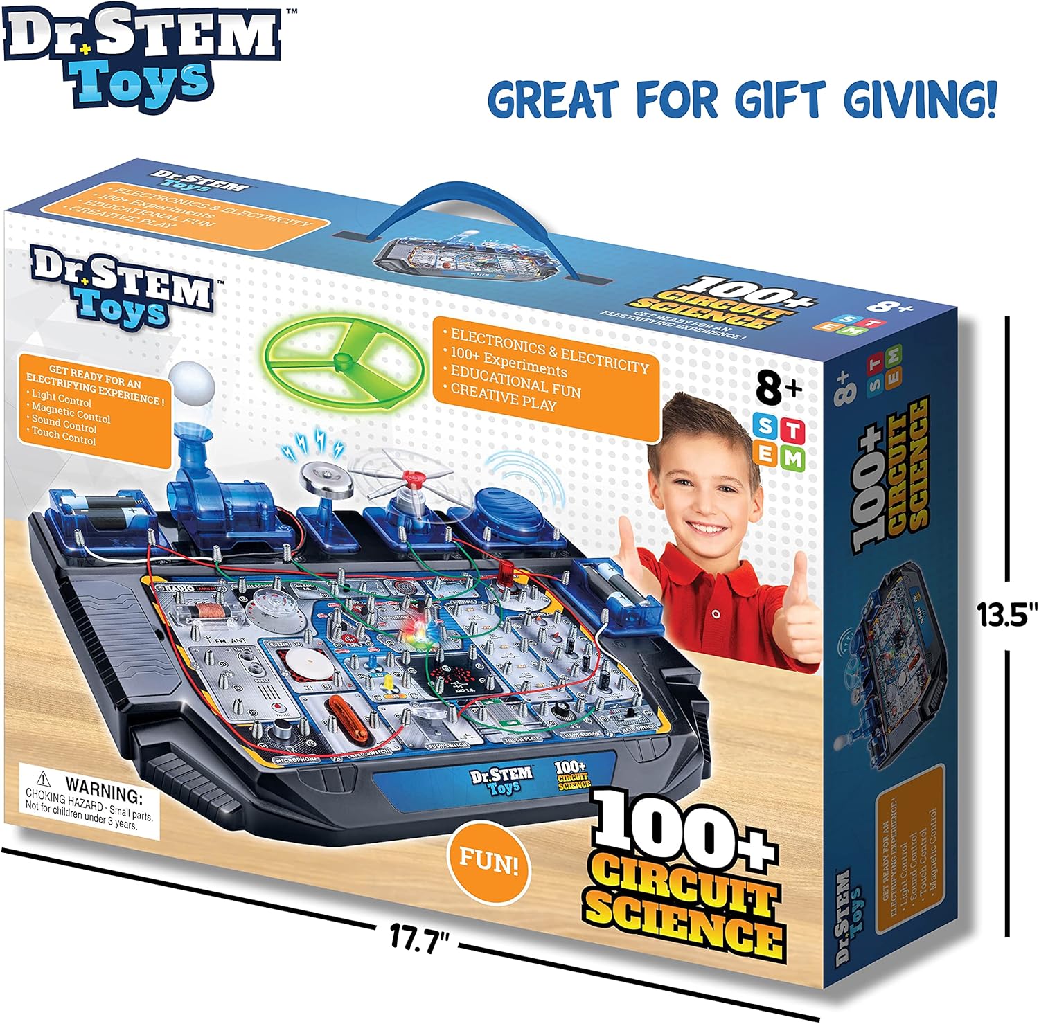 Dr. STEM Toys Circuit Science Kit, Includes Over 100 Electrical Experiments with Lights, Sounds, and Action - for Boys and Girls Ages 8+