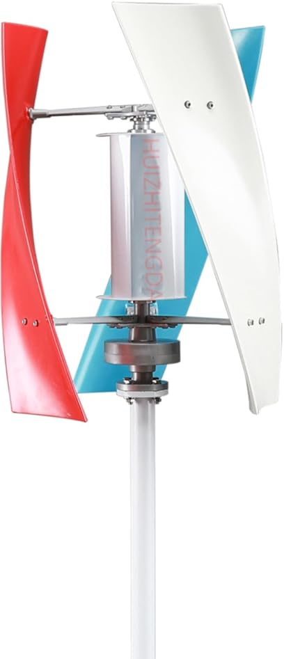 6000W 3 Blades Vertical Wind Turbine Generators Set, 12V 24V Maglev Low Speed Small Windmill Low Noise Wind Turbine Generator with MPPT Controller