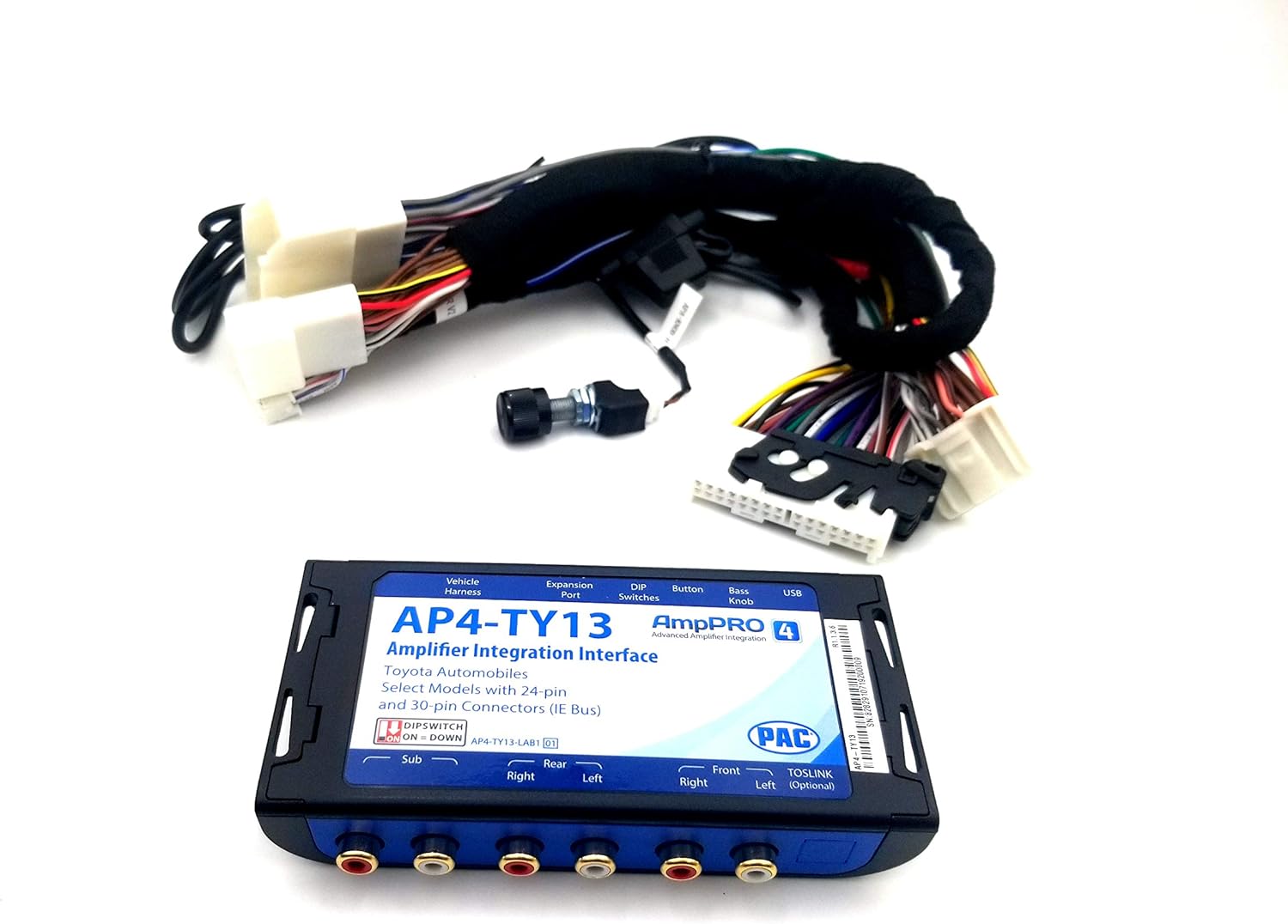 PAC Audio AP4-TY13 (R.2) Amplifier Integration Interface for Select 2018 +Toyota and Lexus Vehicles with 24-pin and 30-pin with Premium Amplified sound Systems.