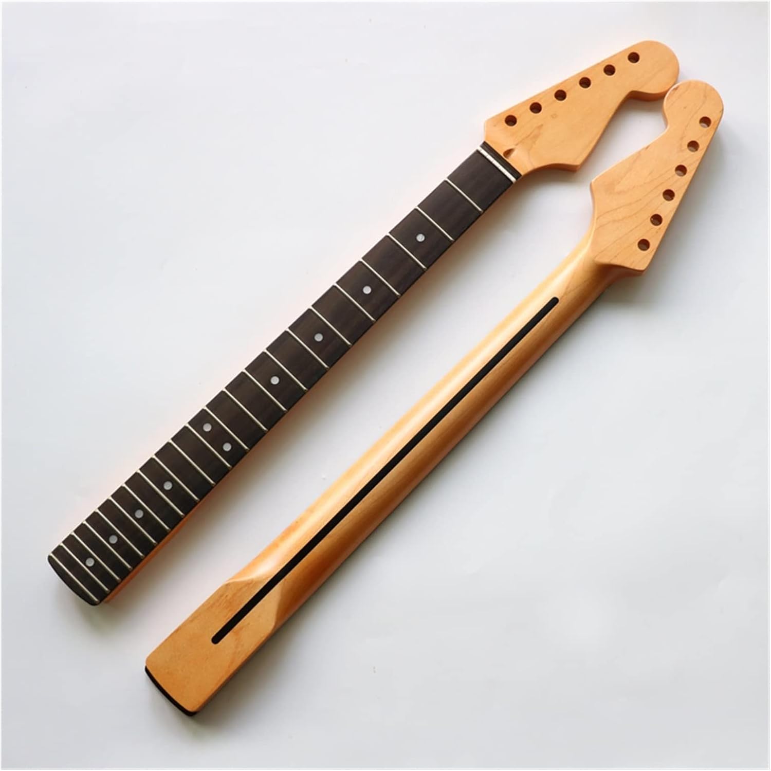 Maple 22 Frets Electric Guitar Neck Replacement Rosewood Fingerboard 1pc Unfinished Guitar Neck