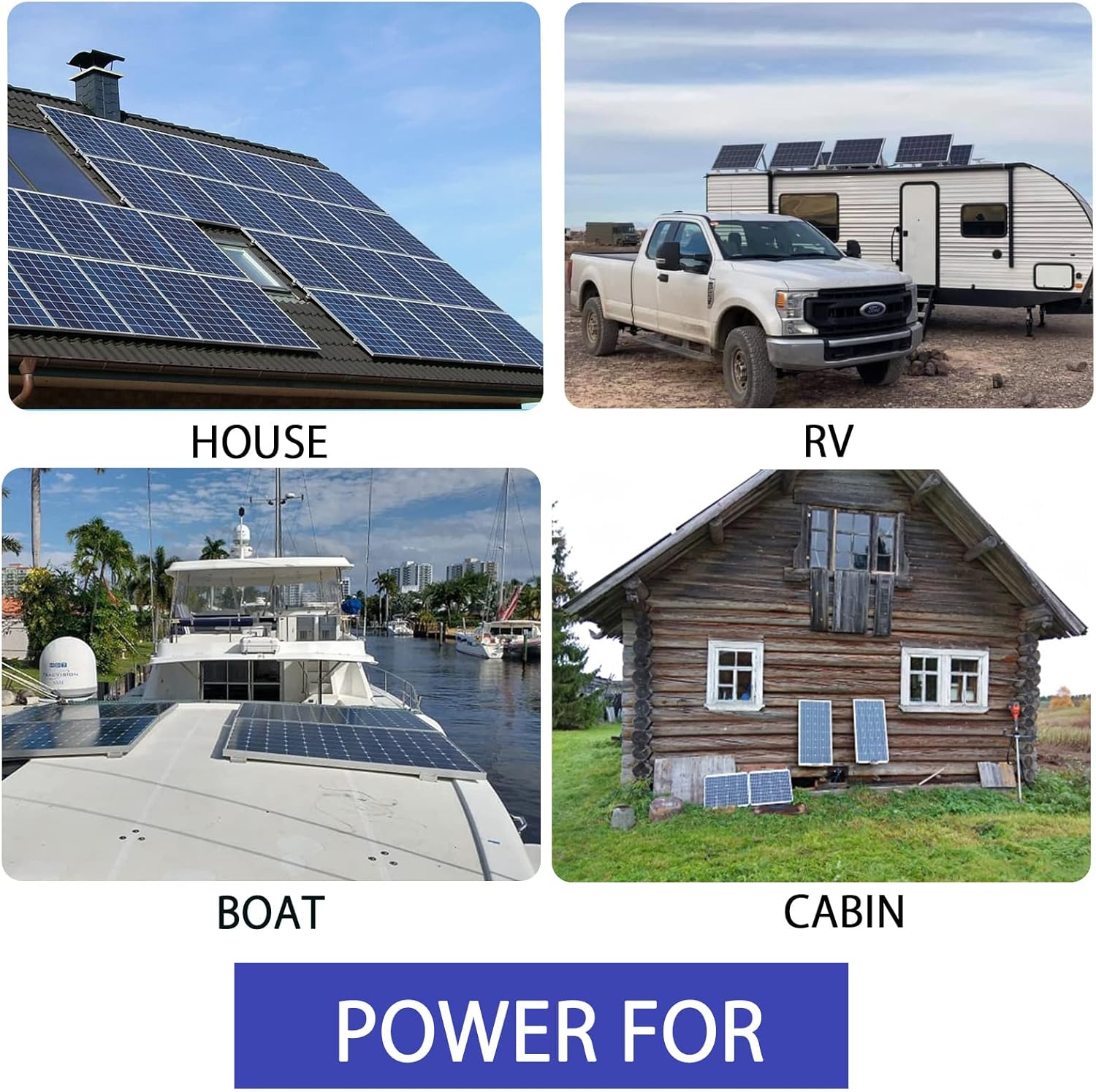 200 Watt 12Volt/24Volt Solar Panel Kit 2X100W Monocrystalline Module 20A Charge Controller for RV, Boats, Trailer, Camper,Off-Grid System (200W Solar Kit)