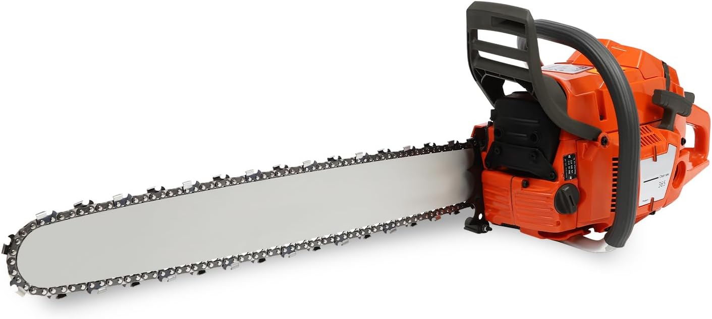 24 Inch 65cc Gas Chainsaw, 2-Cycle 3.4KW 4.6HP Gasoline Chainsaw Handheld Gasoline Powered Chain Saws with Automatic Adjustable Oil Pump for Tree Wood Firewood Outdoor Cutting