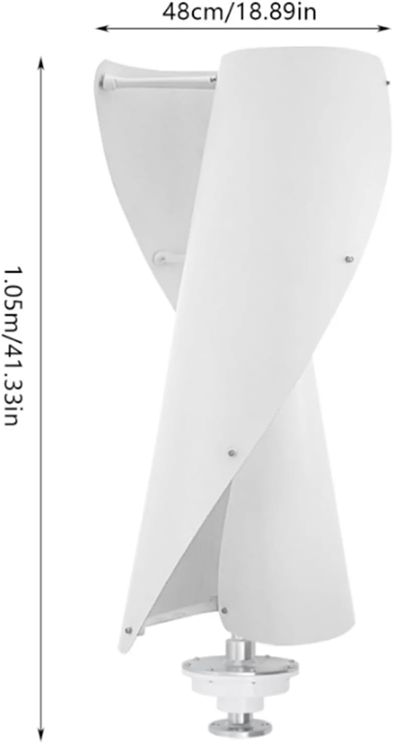 CHRISK 5000W Wind Turbine Generator Kit 12V 24V 48V 220V Vertical Spiral Wind Turbine Low Start Wind Speed Suitable for Emergency Power