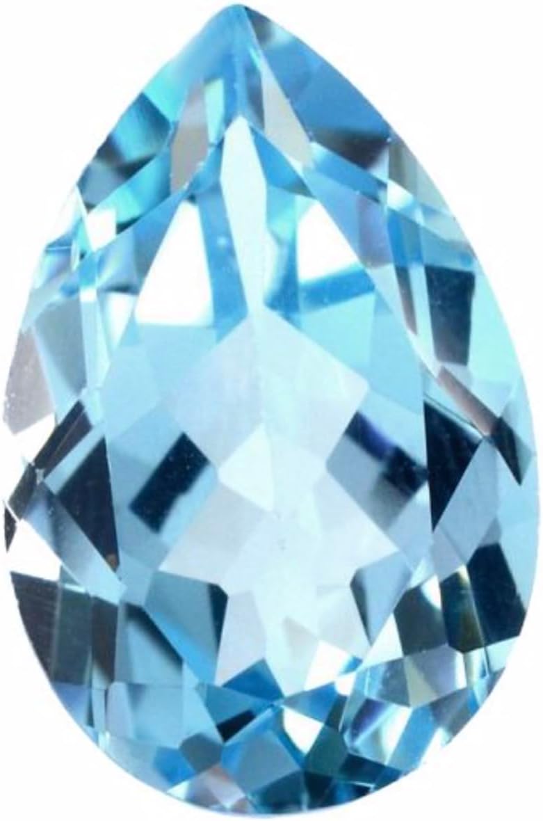 Natural Sky Blue Topaz AAA Quality loose Gemstone 10x7 mm Faceted Pear 25 pieces Lot from Dashrath International