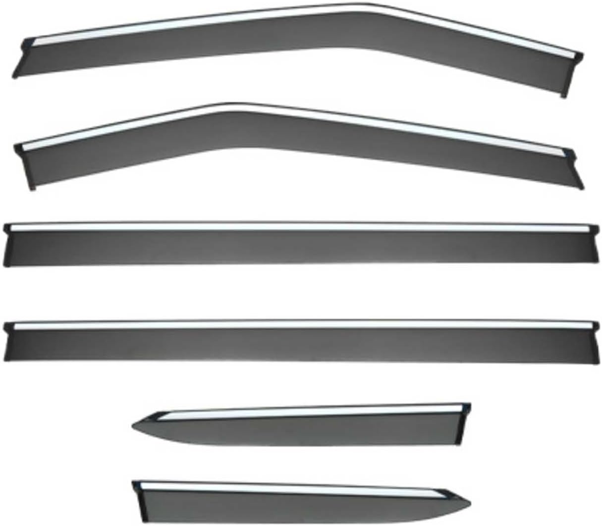 Window Deflectors for XPeng X9 MK1 2023+, Sun Rain Guard Window Visors Vent Shades with Bright Stripes Car Accessories,6PCS