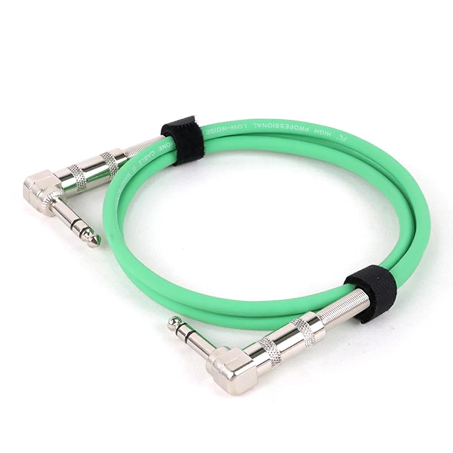 TSTS Guitar Audio Cable 6.35MM Stereo Balanced 1/4 Angle to Angle Speaker Amplifier Cable for Guitar Keyboard‎ Dual Channel Cable 1PC(Green,15m)