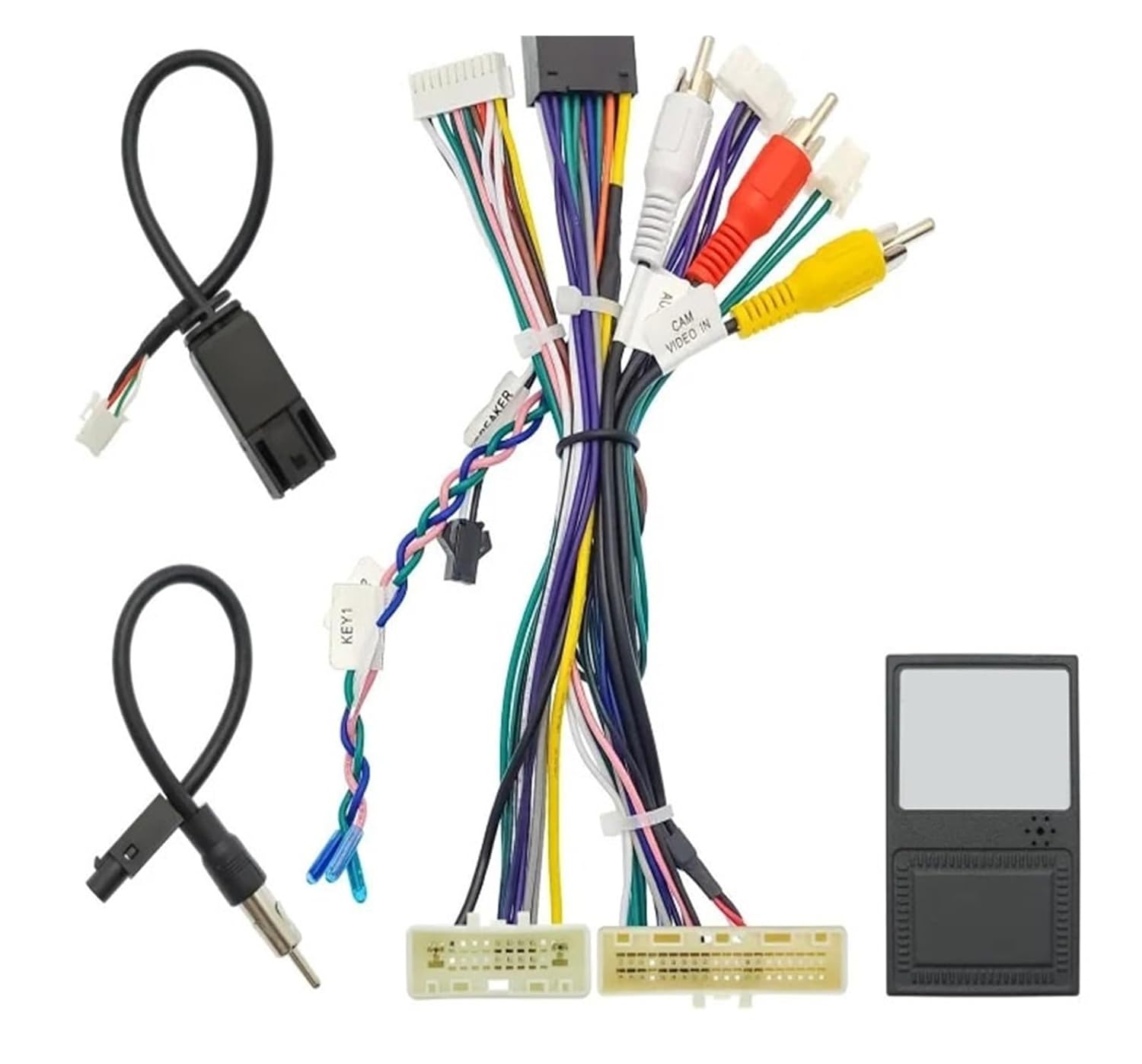 16 PIN Wiring Harness CANBUS Decoder Box Compatible for Renault Arkana 2019+, Kaptur 2020+ Cars with Monitor 360 Camera and Amplifier