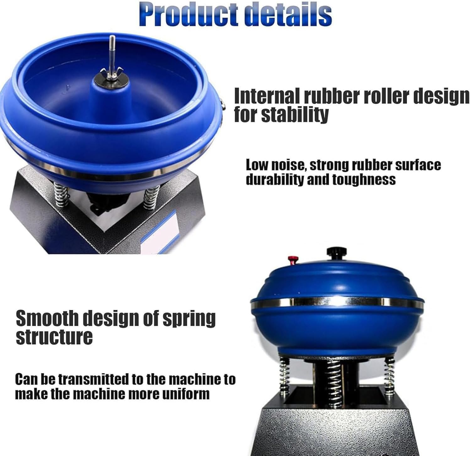 Electric Polisher, Vibrating Polishing Drum, Sleeve Polisher, Strong Load Capacity, Convenient Operation, for Grinding and Polishing Workpiece Surface,6.2L