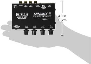 Rolls MX51S Mini Mix 2 Four-Channel Stereo Line Mixer Black