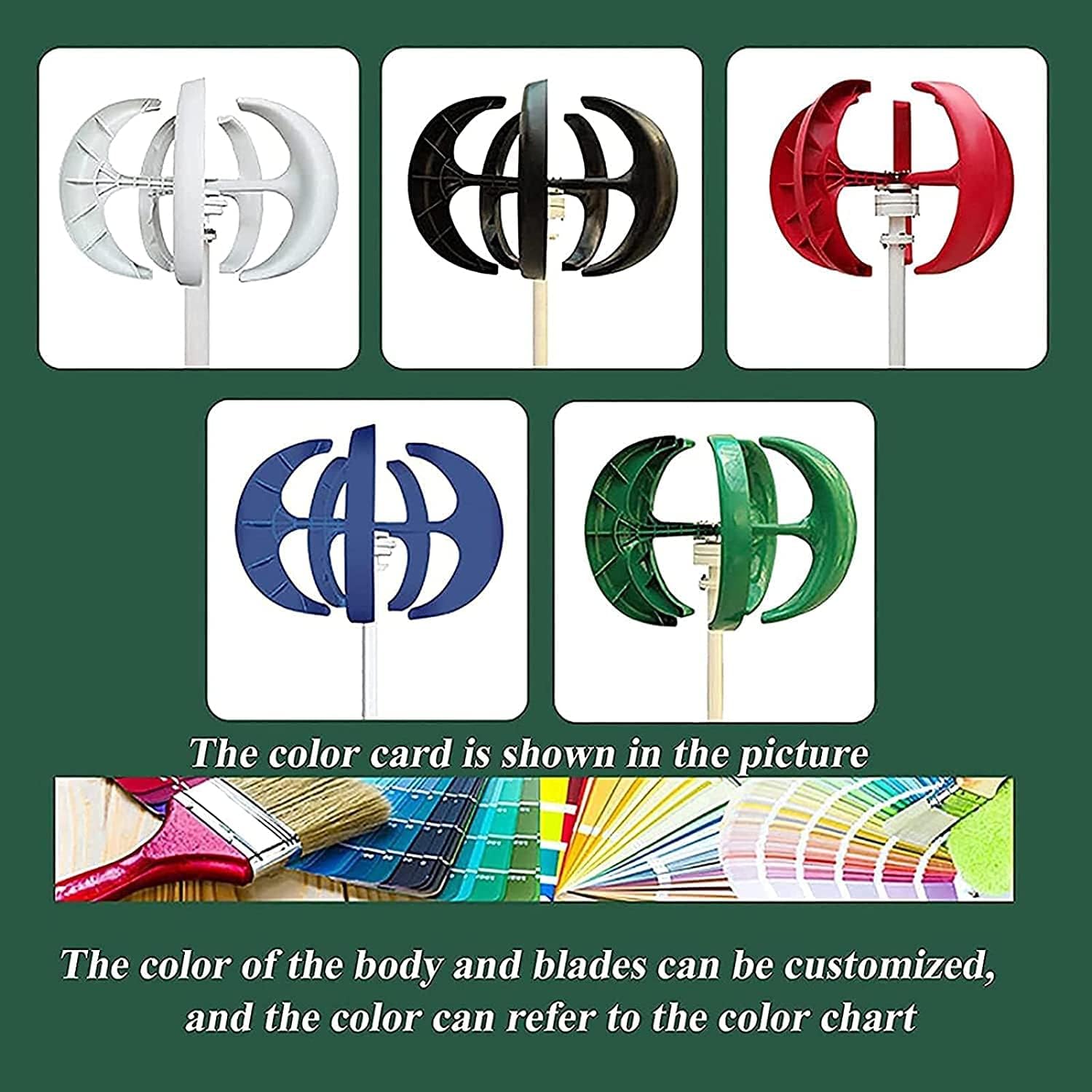 Wind Turbine Generator 12000W 5 Blades Lantern Vertical Axis Permanent Magnet Wind Turbine Generator with Controller