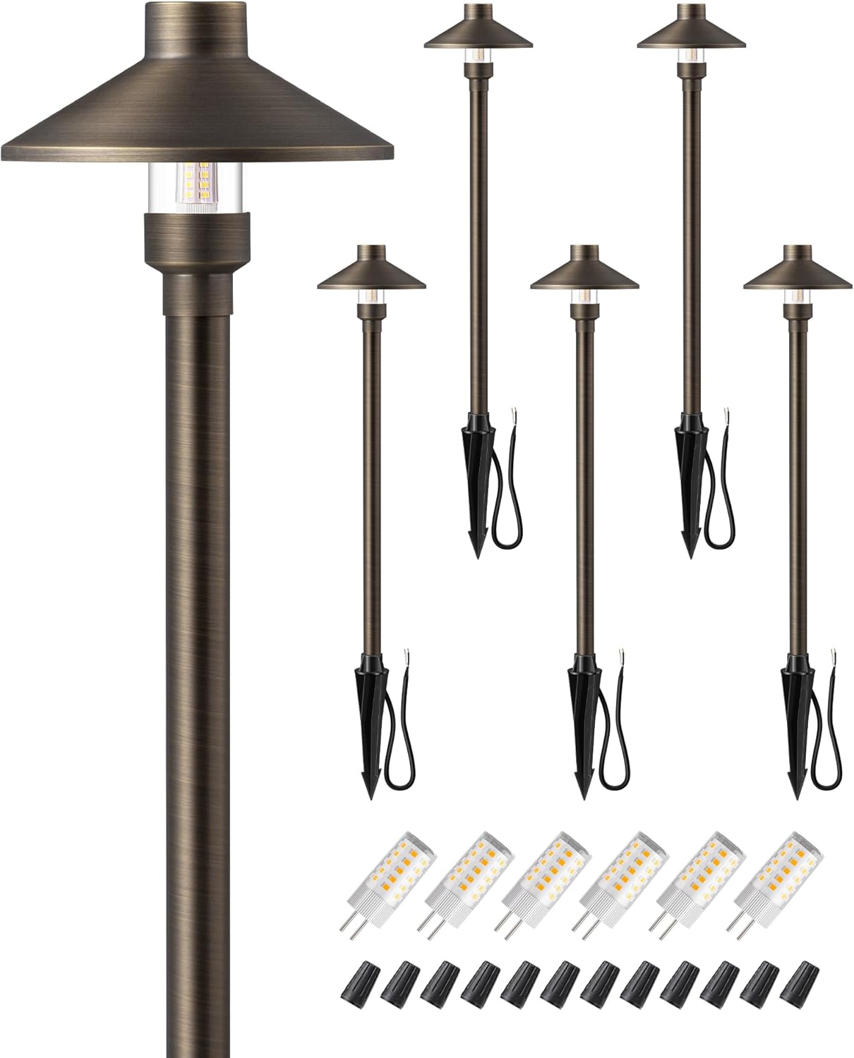 EDISHINE Solid Brass Low Voltage Landscape Lighting, 22