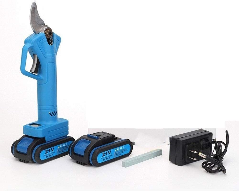 21V Power Display Electric Pruning Scissors 2 Battery Fruit Tree 35Mm Shears Electric Fruit Branch Cutter Garden Or Lawn