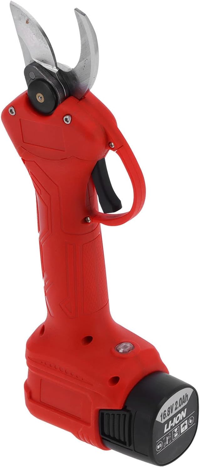 Electric Pruning Shears Cordless Lithium Battery Scissors with SK5 Carbon Steel Blade for Tree Branch Pruning Grafting and Orchard Harvesting (US Plug)