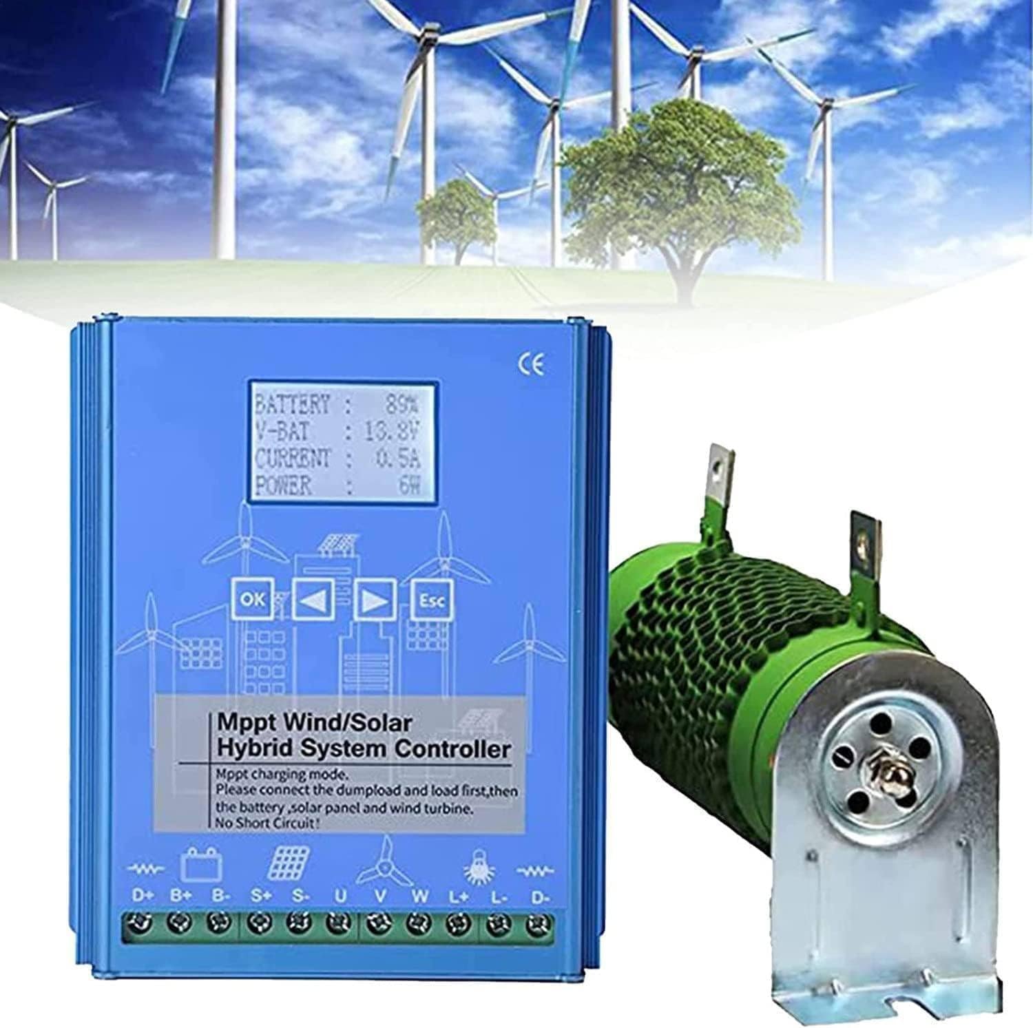 Wind Charge Controller,Solar and Wind Generator System,Wind Solar Hybrid Charge Controller, with LCD Screen,2000W/4000W/6000W/8000W/10000W Wind Solar Panel 48V-2000W