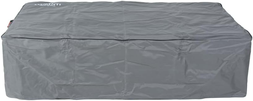 Elementi Rectangular Outdoor Gas Fire Pit Table, Natural Gas Fire Pits for Outside Patio Includes Canvas Cover & Lava Rocks, Firepit Outdoor Fireplace for Backyard Gas Fire Pits & Outdoor Fireplaces