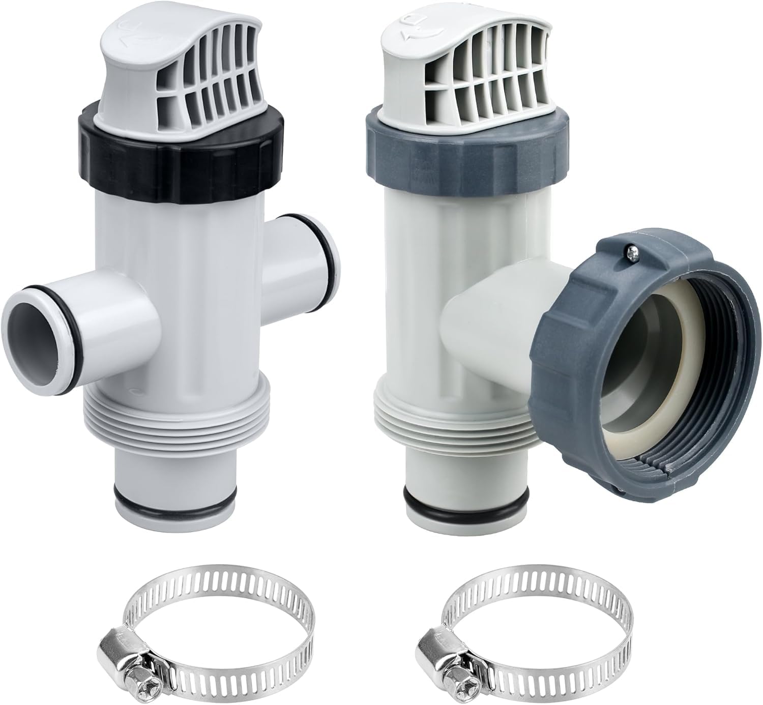 Pool Hose Plunger Valve Kit for Intex Above Ground Pool and Pool Pump Above Ground Swimming Pool Accessories 11872 Dual Split Hose Plunger Valve Replacement Parts for Intex Filter Circulation System