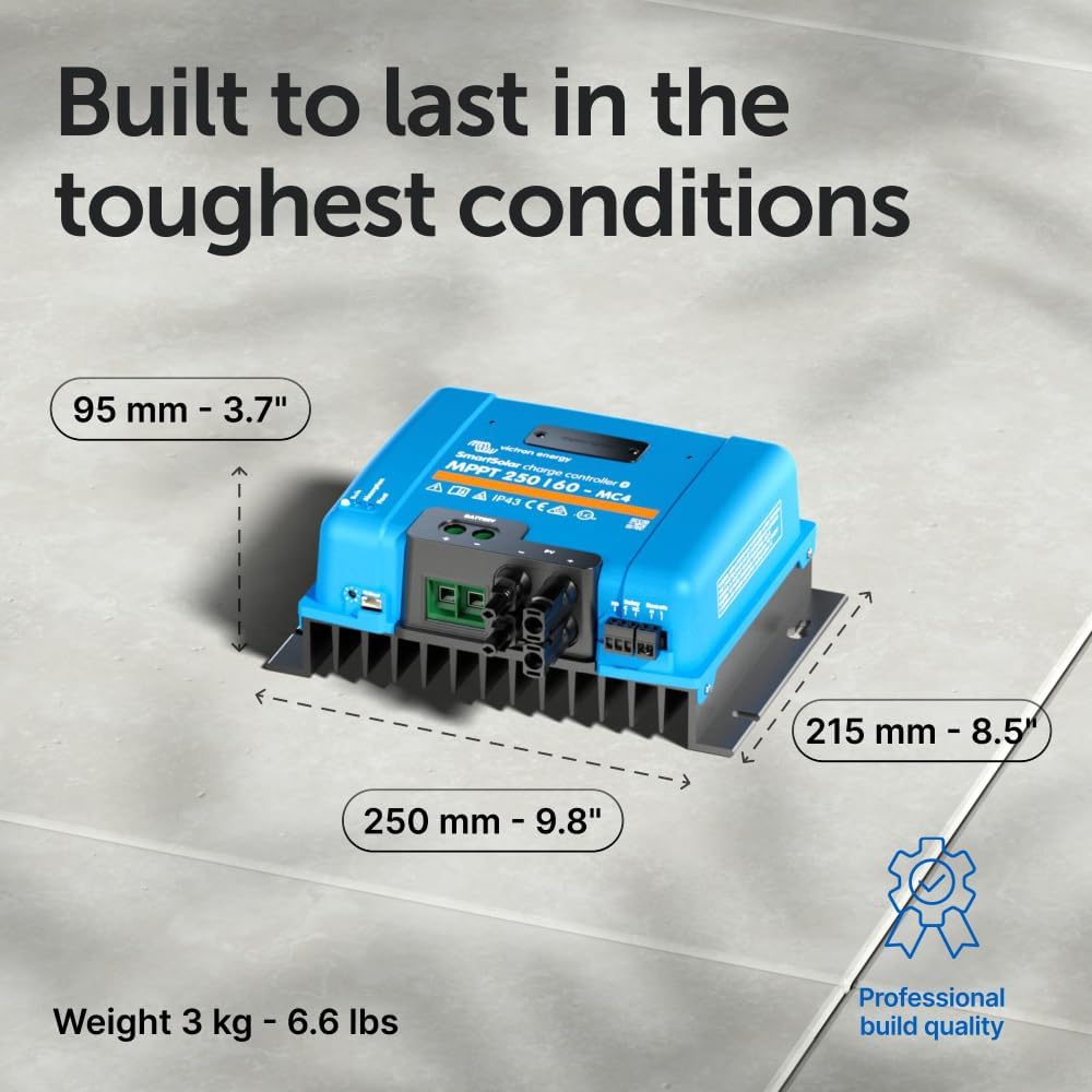 Victron Energy SmartSolar MPPT MC4, 250V 60A Charge Controller (NH-354, Bluetooth, 12/24/36/48V)