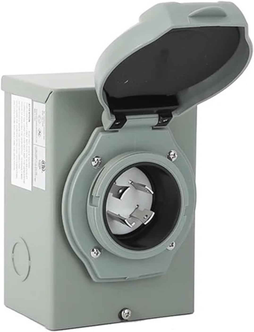 For 30 Amp Generator Power Inlet Box NEMA L14-30P for 4 Prong Cord 125/250 Volt 7500 for Watts Weatherproof Outdoor Use