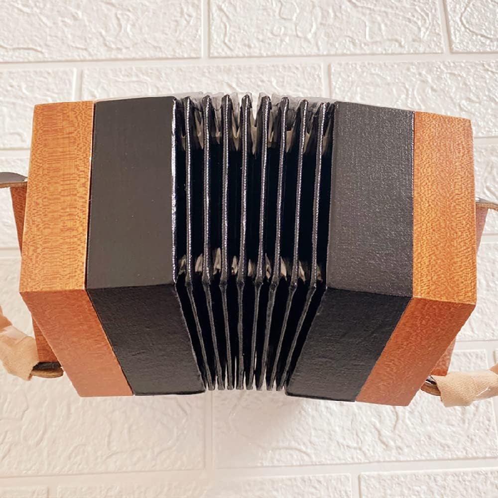 30 Buttons Concertina Accordion, Hand Piano Accordion Music Instrument, Musical Instrument For Adults Beginners, With Carrying Bag, Adjustable Hand Strap