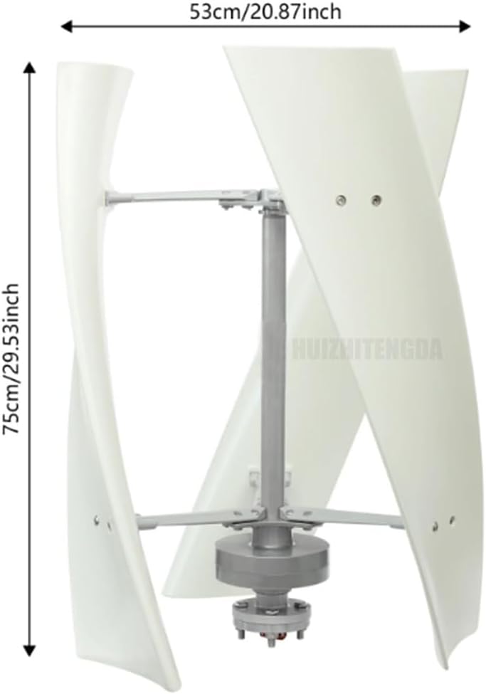 3000W Outdoor Magnetic Levitation Wind Turbine Kit,No Noise 3 Blade 12V-220V Vertical Portable Wind Turbine W/Controller for Home, Garden Lighting