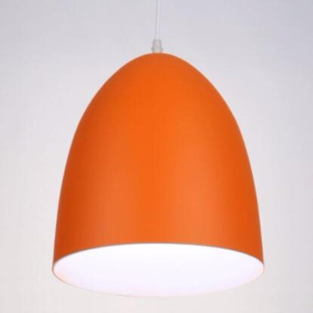 Fashionable Personalized Pendant Light Modern E27 Base Chandelier Lighting Fixture Creative Metal Lampshade Hanging Light for Kitchen Island Living Room Bedroom Bedside Dining Room Hallway(Orang
