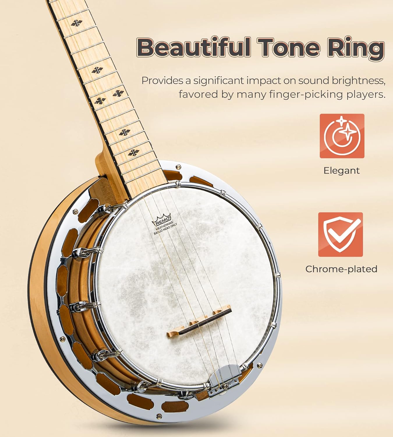 Vangoa Midi Keyboard and Banjo with Tone Ring