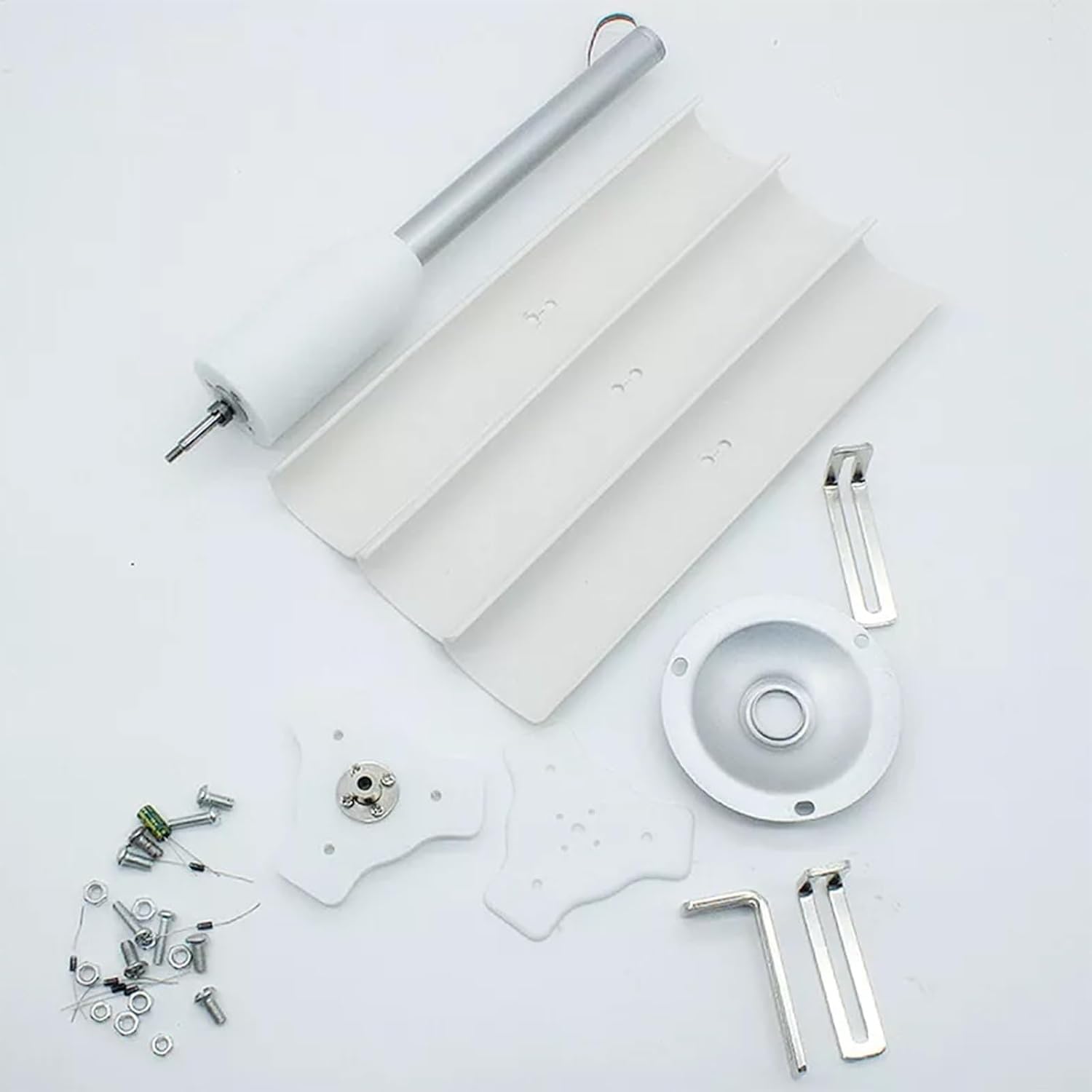 20W 5-Blade Vertical Axis Wind Turbine Generator Kit Portable Generator 3-Phase PMG, DIY Windmill/Night Light Clean Energy For Home/Camping