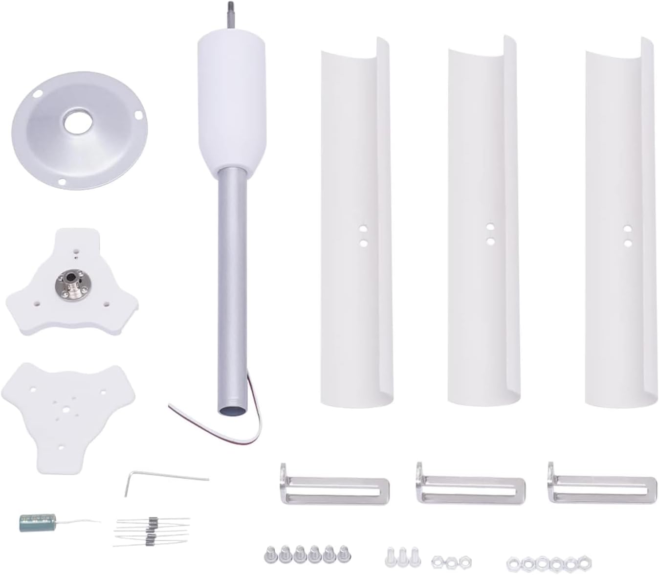 35 W Wind Turbine, Wind Turbine Generator, Wind Turbine Generator Kit for Home 5 Blade Vertical Wind Turbine, Three-Phase Permanent Magnet Generator, for Teaching Physical Power Generation Principle