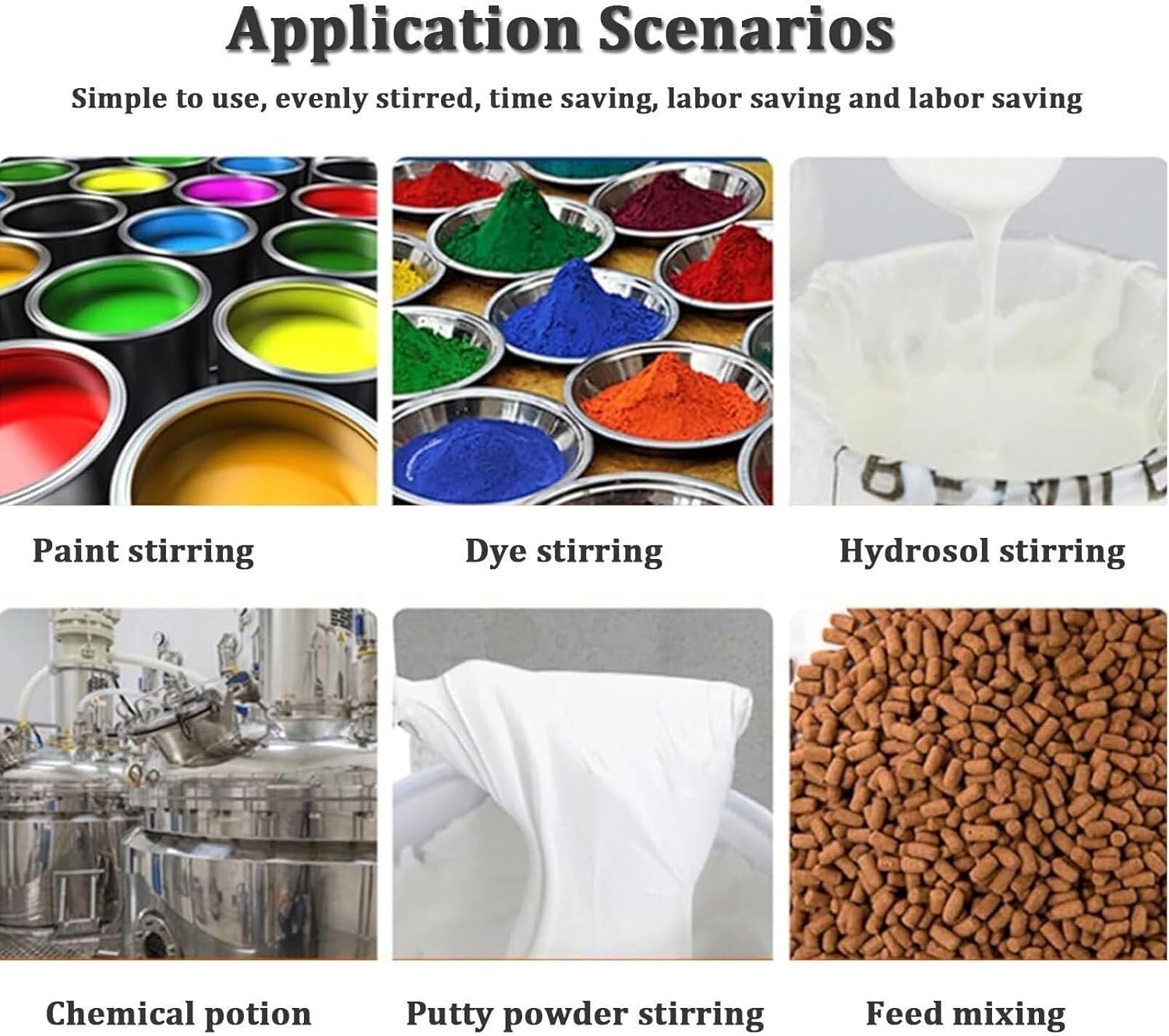 980W Electric Tank Mixer Machine, Paint Mixing Equipment Paint Stirring Machine Bracket Air Agitator with Folding Propeller(