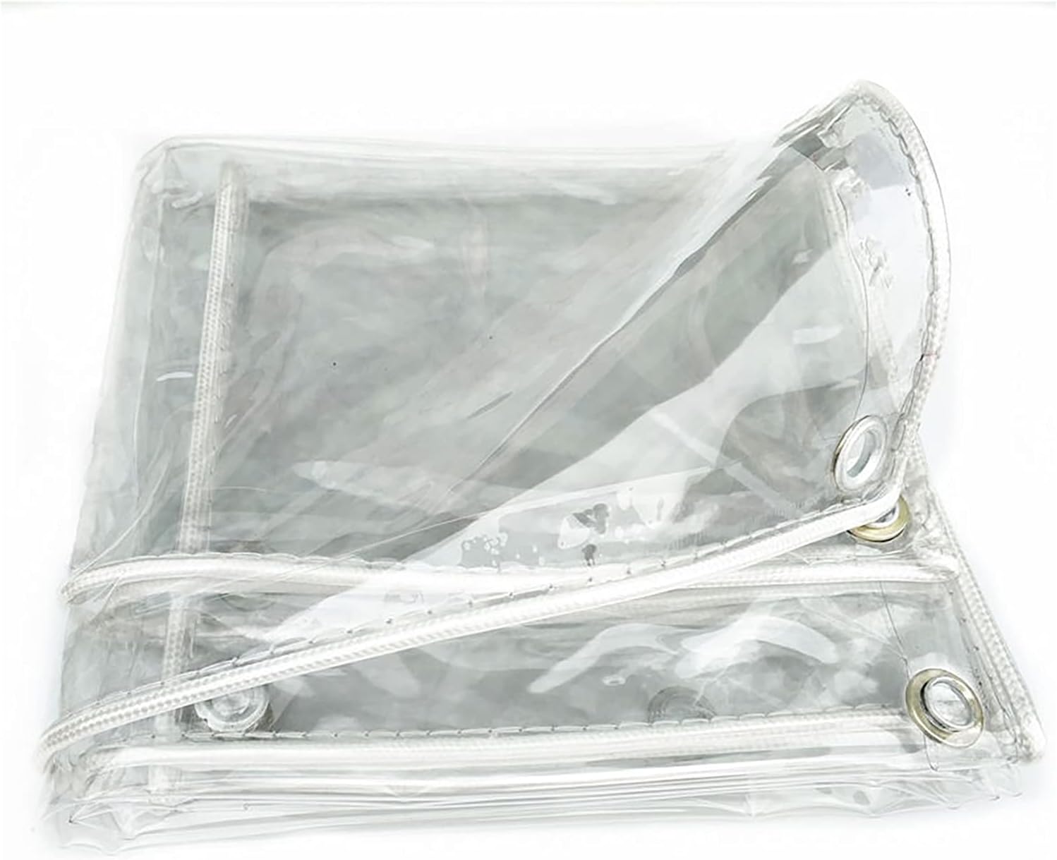 QWEASDF Waterproof Transparent Tarps with Eyelets, Weatherproof Durable Tarpaulin, Foldable PVC Material Canopies, for Gardens, Greenhouse, Plants, pet roof, Patio Balcony,2.5x9m/8.2x29.5ft