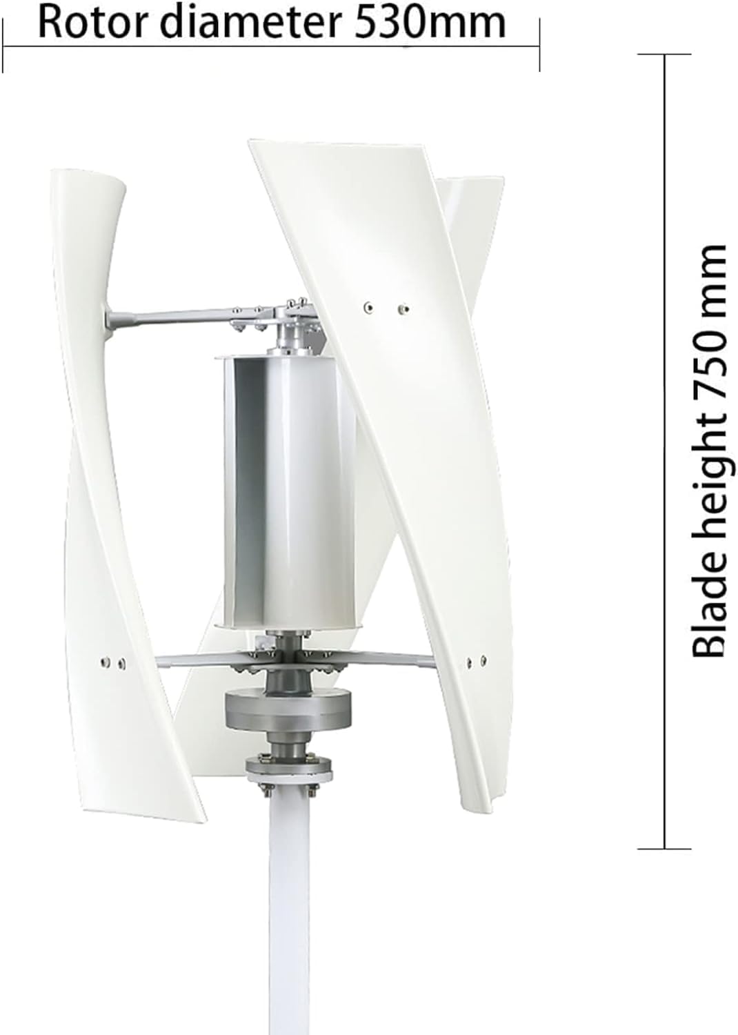 9000W Vertical Axis Wind Turbine Generator, 3 Phase Household 3 Blades Windmill for Home Street Lamps,with Hybrid Charge Controller