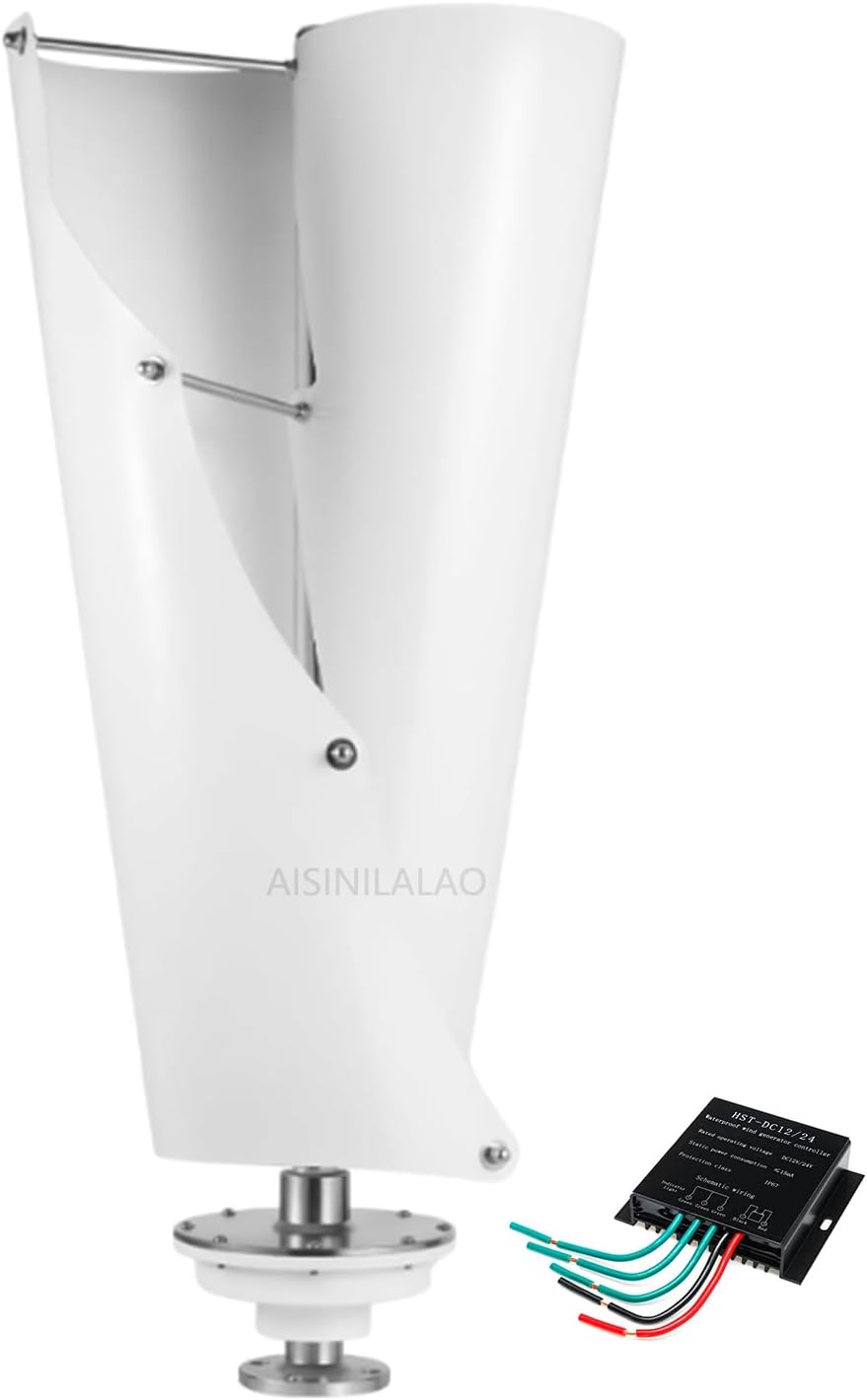 400W 12V Wind Turbine with Controller, Vertical Wind Power Turbine Generator, Portable Windmill Generator for Outdoor Lighting Power