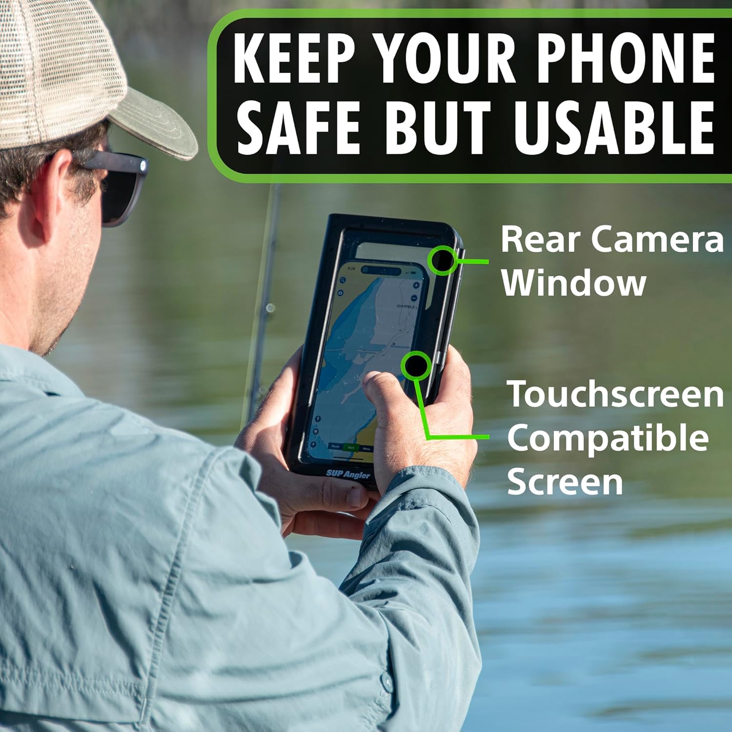 SUP Angler Lite Universal Paddle Board Mount with Paddle Board Fishing Rod Holders, Phone Holders, Cup Holders; Paddle Board Accessories