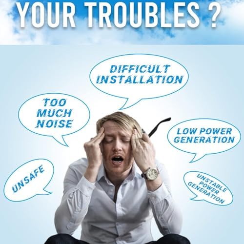 Vertical Magnetic Levitation Wind Turbine 5000W - 3 Blades, Silent & Waterproof Charge Controller, Home Use, Eco-Friendly Energy Solution, 12V/24V/48V/220V Compatible